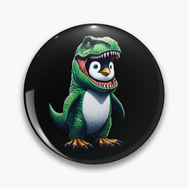 Item preview, Funny Penguin Wearing Dinosaur Outfit Penguin Lover designed and sold by Kimberley King Art  King Art.