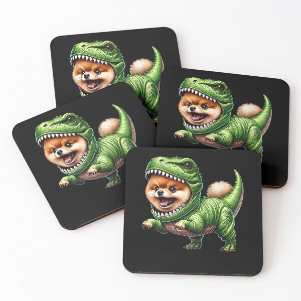 Item preview, Funny Pomeranian Wearing Dinosaur Outfit Dog Lover designed and sold by Kimberley King Art  King Art.
