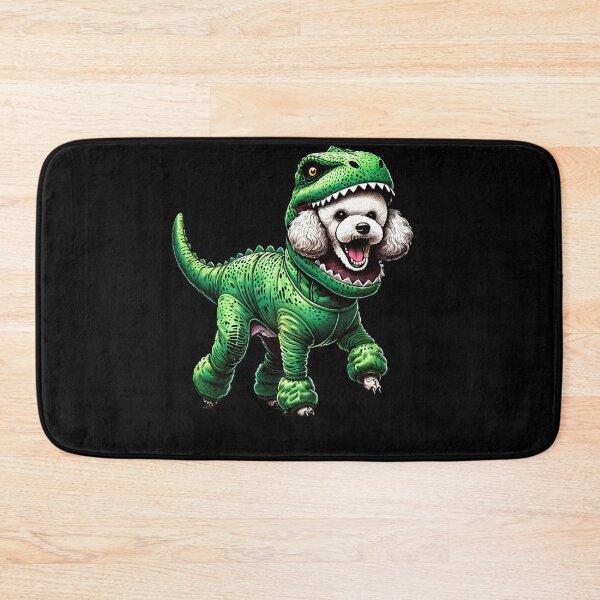 Item preview, Funny Poodle Wearing Dinosaur Outfit Dog Lover designed and sold by Kimberley King Art  King Art.