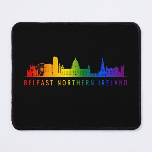 Item preview, Belfast Northern Ireland Skyline Graphic, Classic pride flag graphic, City Skyline Graphic, Cityscape, Rainbow Silhouette, City art, Landmarks, Architecture, city, cities, designed and sold by PrideBeProud.