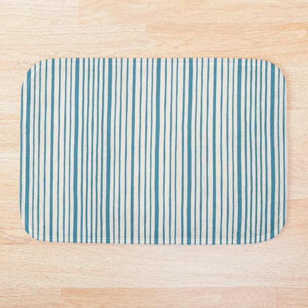 Item preview, A New Spring, Hand-Drawn Stripes in Vintage Blue designed and sold by KShedenhelm.