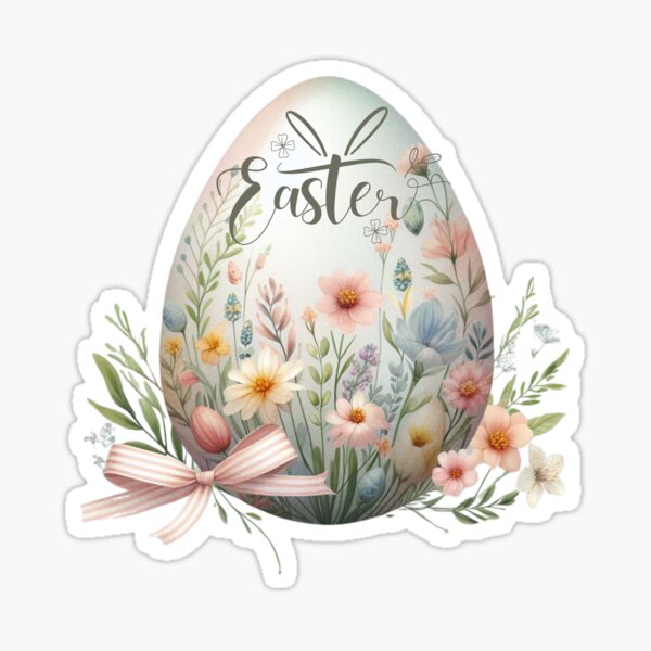 Item preview, Enchanted Easter Egg Collection – Floral Watercolor Spring Vibes designed and sold by MiszungART.