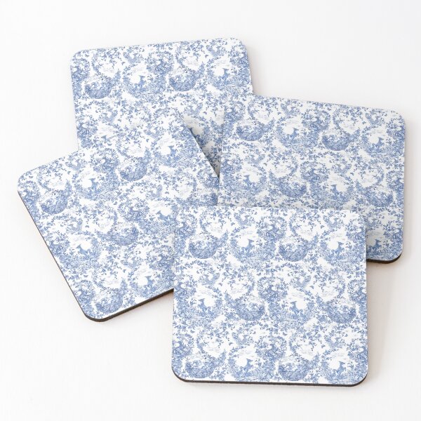 Item preview, Himmapan, midnights garden , Paradise , forest , Toile de Jouy ,wallpaper ,garden ,scenery ,botanical ,Creature ,chinoiserie , blue and white ,birds, horse , singha , butterfly designed and sold by letsgow8th.