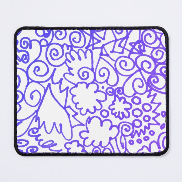 Item preview, Abstract marker drawing | blue creative artsy hand drawing line composition designed and sold by lausn.