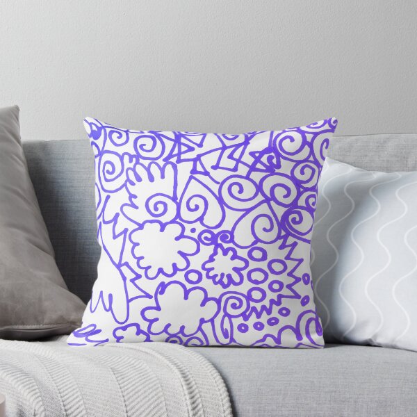 Item preview, Abstract marker drawing | blue creative artsy hand drawing line composition designed and sold by lausn.