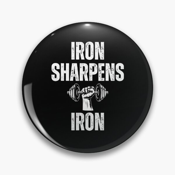 Item preview, Iron Sharpens Iron dumbbell Christian Weight Lifter cool gym designed and sold by snowry.