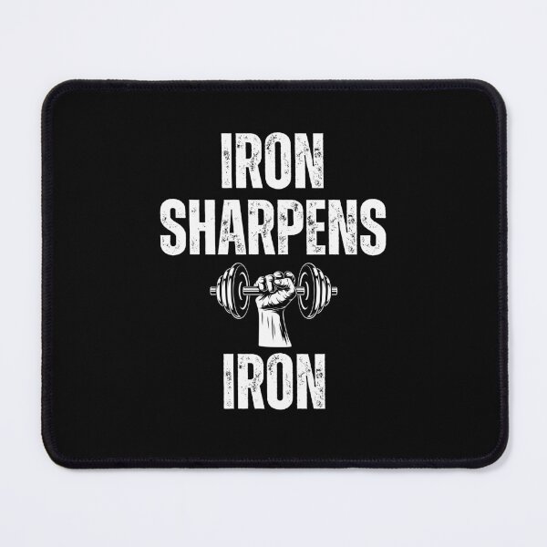 Item preview, Iron Sharpens Iron dumbbell Christian Weight Lifter cool gym designed and sold by snowry.