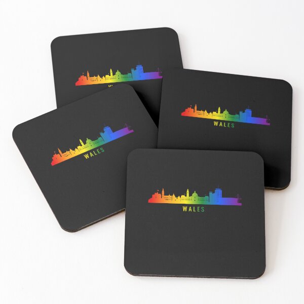 Item preview, Wales Skyline Graphic, Classic pride flag graphic, City Skyline Graphic, Cityscape, Rainbow Silhouette, City art, Landmarks, Architecture, city, cities, designed and sold by PrideBeProud.