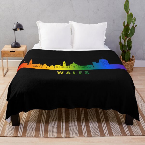 Item preview, Wales Skyline Graphic, Classic pride flag graphic, City Skyline Graphic, Cityscape, Rainbow Silhouette, City art, Landmarks, Architecture, city, cities, designed and sold by PrideBeProud.