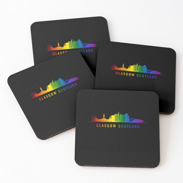 Item preview, Glasgow Scotland Skyline Graphic, Classic pride flag graphic, City Skyline Graphic, Cityscape, Rainbow Silhouette, City art, Landmarks, Architecture, city, cities, designed and sold by PrideBeProud.