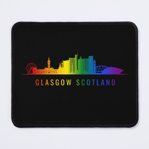 Item preview, Glasgow Scotland Skyline Graphic, Classic pride flag graphic, City Skyline Graphic, Cityscape, Rainbow Silhouette, City art, Landmarks, Architecture, city, cities, designed and sold by PrideBeProud.
