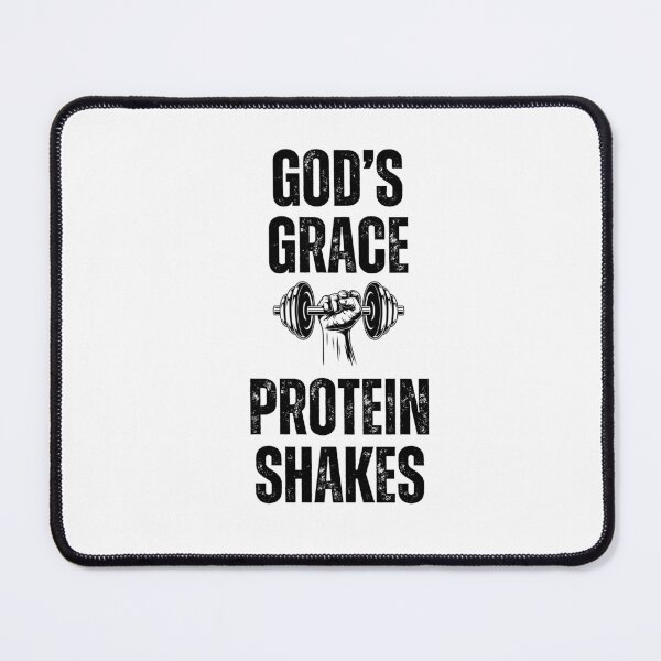 Item preview, God's Grace Protein Shakes dumbbell Christian Weight Lifter designed and sold by snowry.