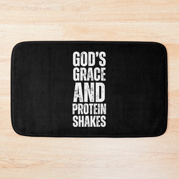 Item preview, God's Grace Protein Shakes workout Christian Weight Lifter designed and sold by snowry.