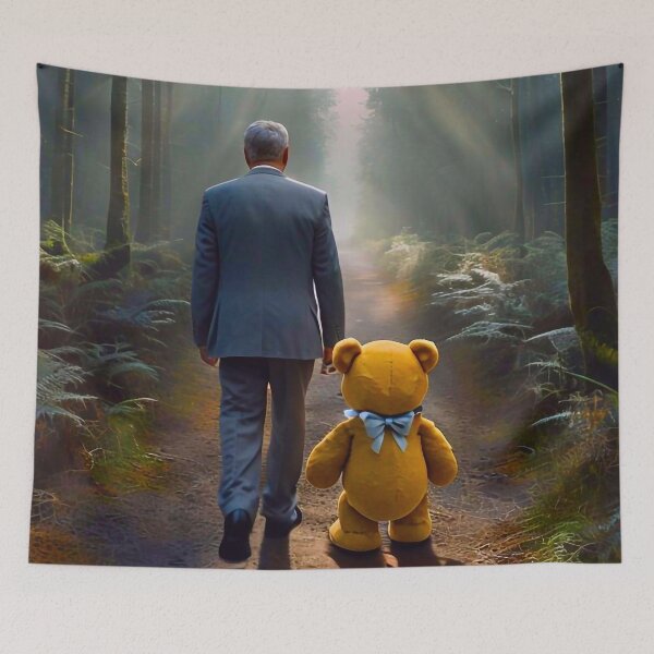 Item preview, Walking with a Teddy Bear designed and sold by m-y-A-I-A-R-T-.