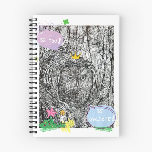 Item preview, Be Owlsome - Motivational Owl Art | Hand-drawn Owl Illustration Art Print designed and sold by binnakimart.