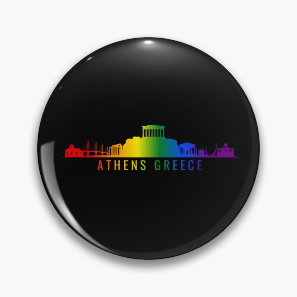 Item preview, Athens Greece Skyline Graphic, Classic pride flag graphic, City Skyline Graphic, Cityscape, Rainbow Silhouette, City art, Landmarks, Architecture, city, cities, designed and sold by PrideBeProud.