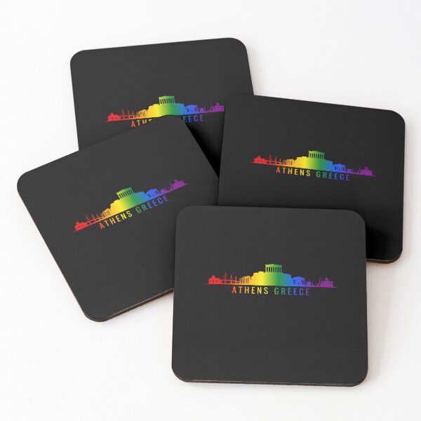 Item preview, Athens Greece Skyline Graphic, Classic pride flag graphic, City Skyline Graphic, Cityscape, Rainbow Silhouette, City art, Landmarks, Architecture, city, cities, designed and sold by PrideBeProud.