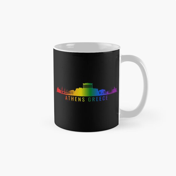 Item preview, Athens Greece Skyline Graphic, Classic pride flag graphic, City Skyline Graphic, Cityscape, Rainbow Silhouette, City art, Landmarks, Architecture, city, cities, designed and sold by PrideBeProud.