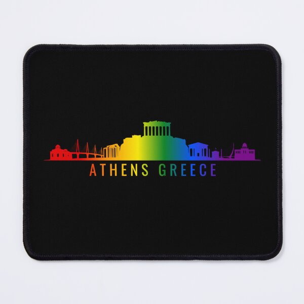 Item preview, Athens Greece Skyline Graphic, Classic pride flag graphic, City Skyline Graphic, Cityscape, Rainbow Silhouette, City art, Landmarks, Architecture, city, cities, designed and sold by PrideBeProud.