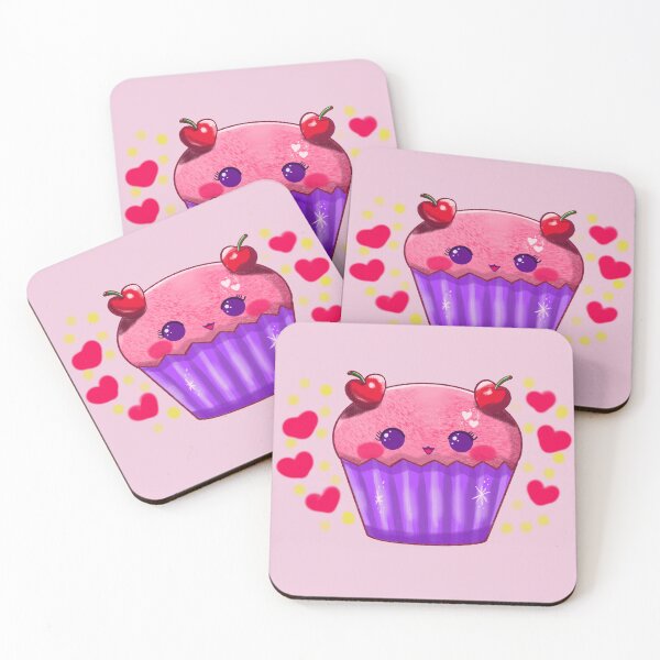 Item preview, Kawaii cupcake with cherries designed and sold by altairaleon.