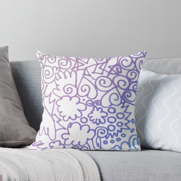 Item preview, Abstract marker drawing | blue grey creative artsy hand drawing line composition designed and sold by lausn.