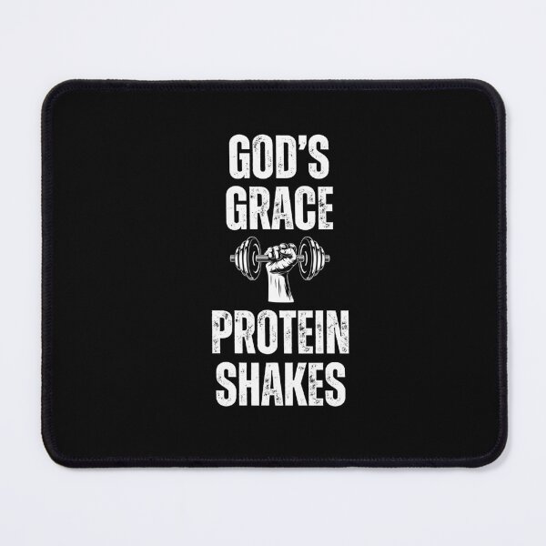 Item preview, God's Grace Protein Shakes dumbbell Christian workout gym designed and sold by snowry.