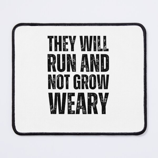 Item preview, They will Run and not Grow Weary running Christian runner designed and sold by snowry.