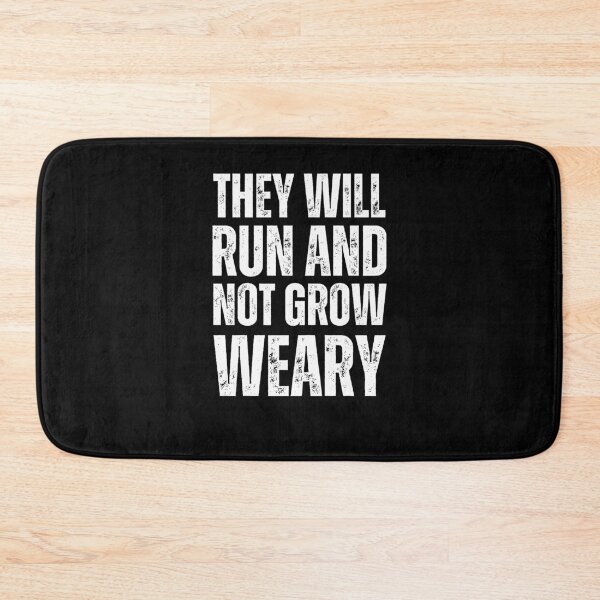 Item preview, They will Run and not Grow Weary cool Christian runner designed and sold by snowry.