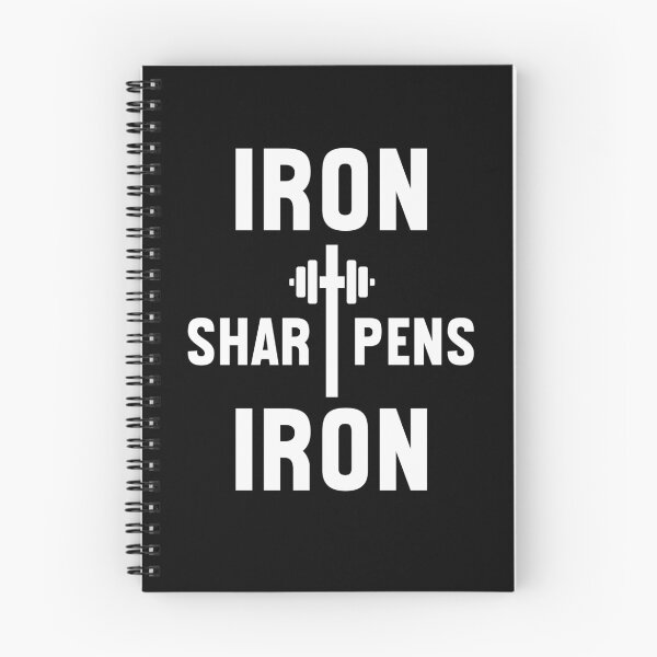 Item preview, Iron Sharpens Iron cross barbell Christian Weight Lifter designed and sold by snowry.