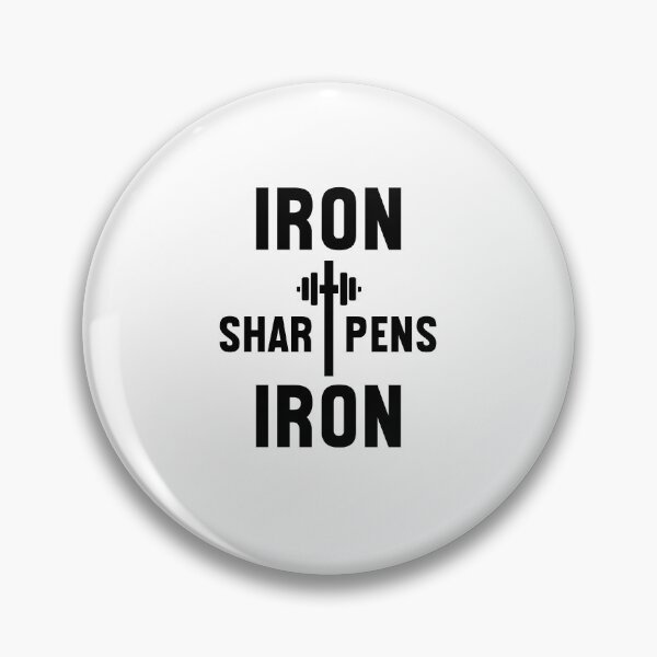 Item preview, Iron Sharpens Iron Christian workout gym cross and barbell designed and sold by snowry.