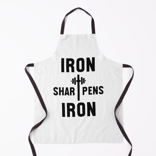 Item preview, Iron Sharpens Iron Christian workout gym cross and barbell designed and sold by snowry.