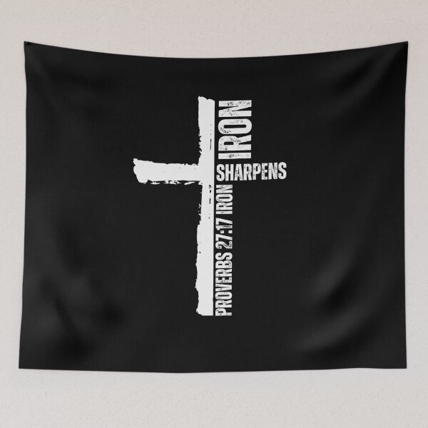 Item preview, Iron Sharpens Iron Christian workout gym cross passage designed and sold by snowry.