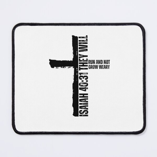 Item preview, They will run and not grow weary workout gym cross Christian designed and sold by snowry.
