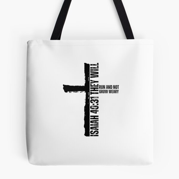 Item preview, They will run and not grow weary workout gym cross Christian designed and sold by snowry.