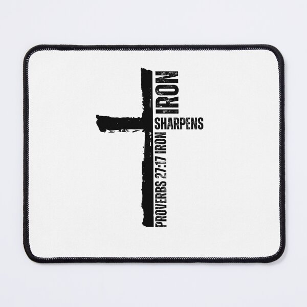 Item preview, Iron Sharpens Iron Christian faith workout gym cross designed and sold by snowry.