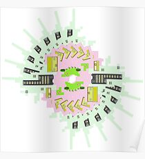 Goldenrod Sidewinder Pattern Poster