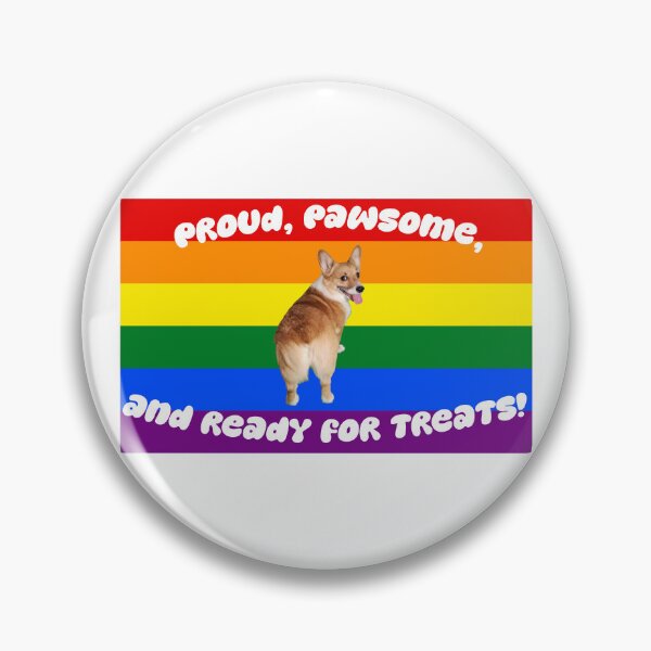 Artikel-Vorschau von Stolz und pfotenstark! (Regenbogen), designt und verkauft von Queer-Corgi.
