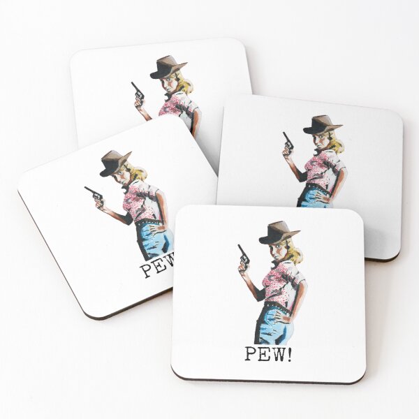 Item preview, Pew Cowgirl – Bold & Fearless Western Art designed and sold by CarvingCoryArt.