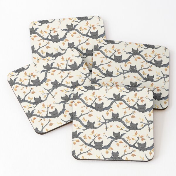 Item preview, cute black bats in tree branches designed and sold by PoppyLaneStudio.