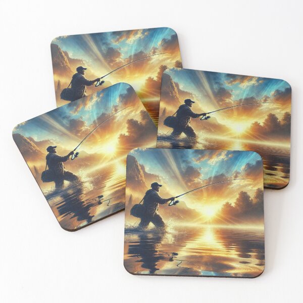 Item preview, The perfect catch – anglers in the golden sunset designed and sold by M-Masterpieces.