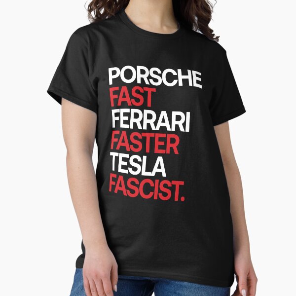 Vista previa del artículo con la obra «Camiseta fascista de Tesla», diseñado y vendido por Furz183.