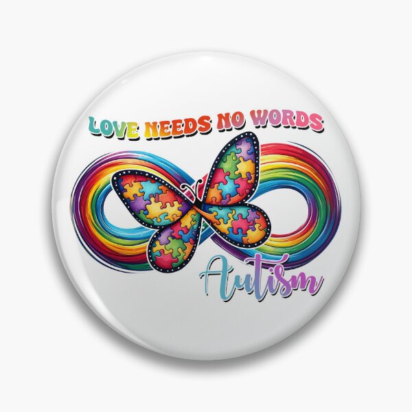 Item preview, Wordless Love: Autism Butterfly Infinity Tee designed and sold by DarylWelsh2024.