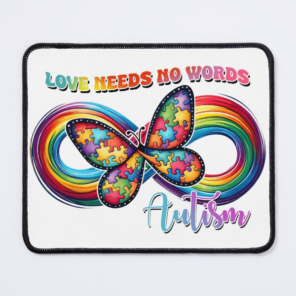Item preview, Wordless Love: Autism Butterfly Infinity Tee designed and sold by DarylWelsh2024.