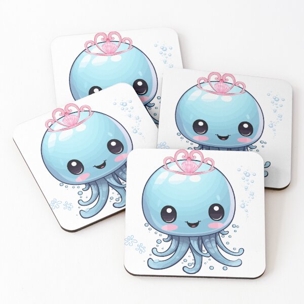 Item preview, Blue jellyfish with a pink tiara designed and sold by LaUnArt.