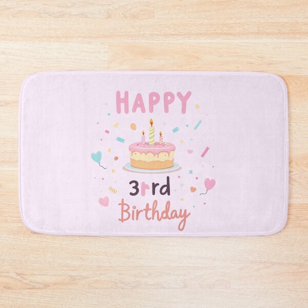 Item preview, Pastel Happy 3rd Birthday designed and sold by Itsheartshop.