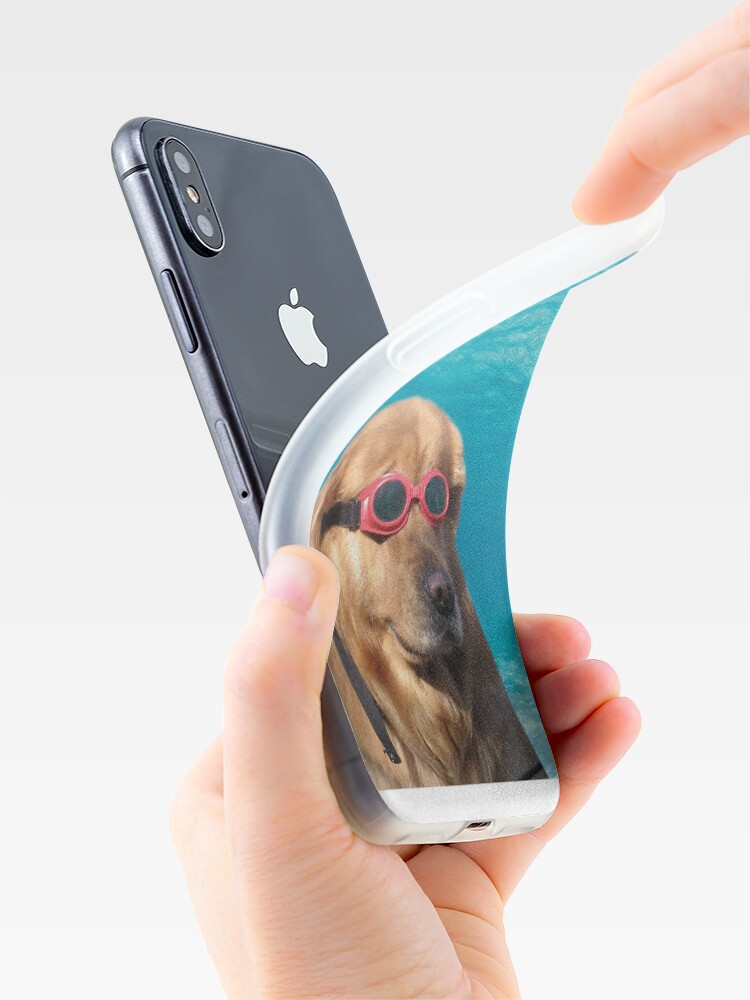Alternate view of Swimmer Dog iPhone Case & Cover