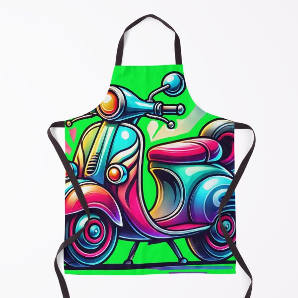 Item preview, Colorful cartoon scooter with retro design and playful details. designed and sold by BestDetailer.