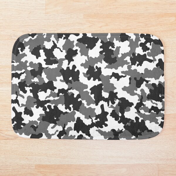 Item preview, Patrón de camuflaje negro y gris: diseño militar abstracto designed and sold by House of Sadu by Craitza.