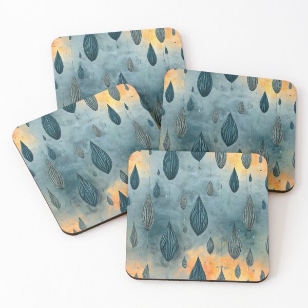 Item preview, Surreal Rainfall – Abstract Watercolor Teardrop Pattern designed and sold by Art Garden.