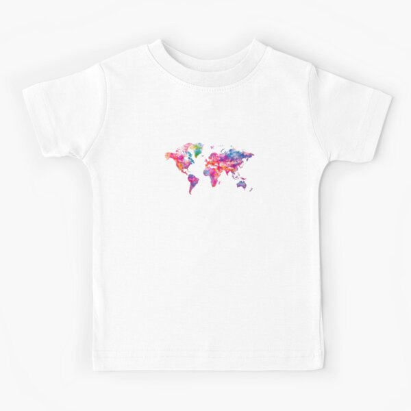 Item preview, Vibrant Watercolor World Map - Artistic Continents  designed and sold by VibeTCreations.